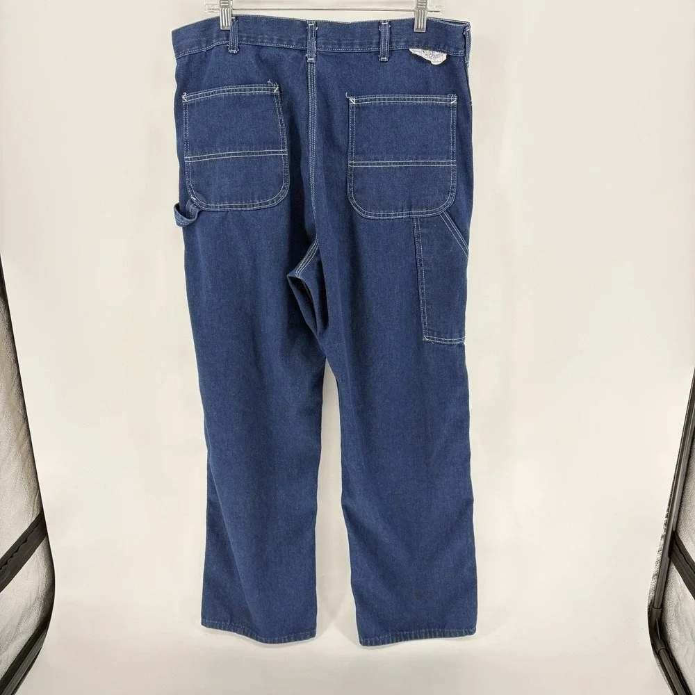 Vintage Sears Perma-Prest Workwear Carpenter Jeans USA Union Made Men's 36x32